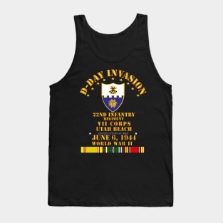 22nd Infantry Regt - VII Corps - D Day w SVC Tank Top